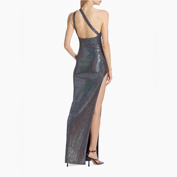 NWT The Sei One Shoulder Slit Galaxy Halo Evening Gown, Medium - Picture 4 of 8
